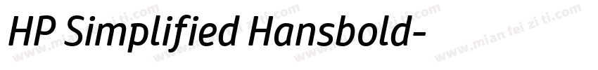 HP Simplified Hansbold字体转换